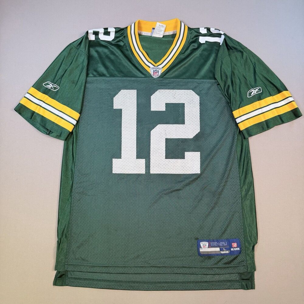 Green Bay Packers NFL - Reebok Vintage On Field Aaron Rodgers Jersey - Mens L
